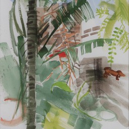 Riviera garden 2, watercolour, 42x29, $300